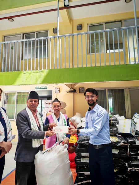 Budhanilkantha Municipality Supports Manavsewa Ashram with NPR 800,000 in Food Aid