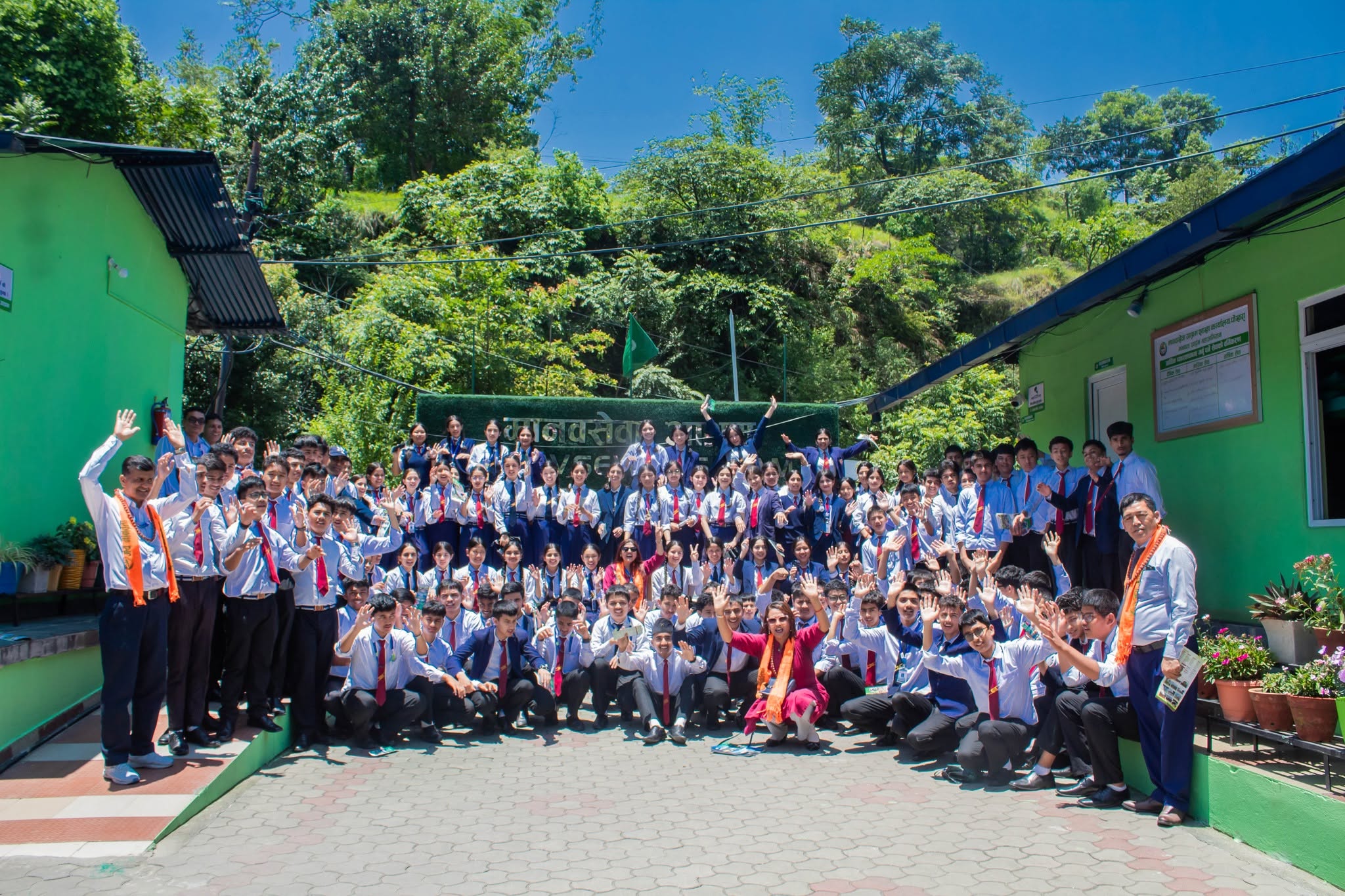Students of GBS Pokhara in Manavsewa Ashram