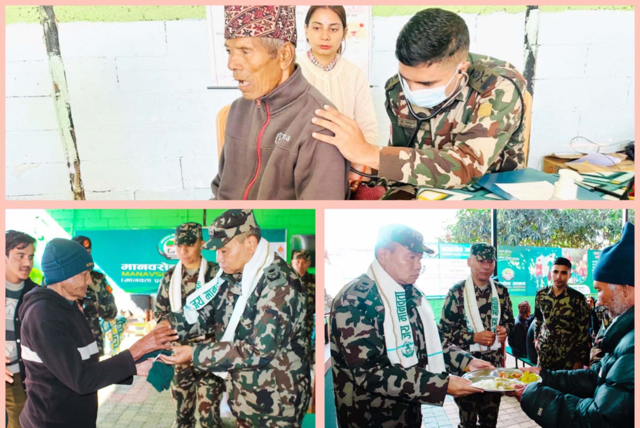 Nepal Army's Shree No. 19 Bahini Adda conducts health check-up at Tulsipur Ashram